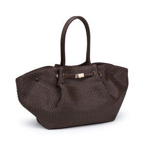 Urban Expressions Kaia  Brown Straw Tote